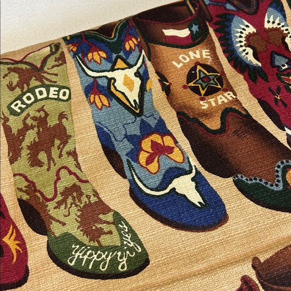 Cowboy Texas Themed Hat Box W/Matching Throw Blanket 9 Cowboy Christmas Ornament - Picture 12 of 16